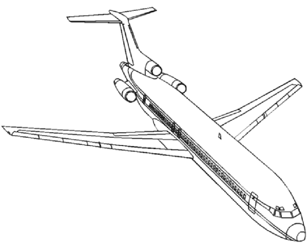 Boeing 727 coloring page