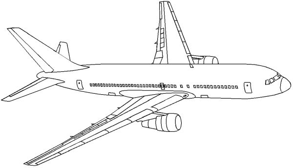 Boeing 767 coloring page