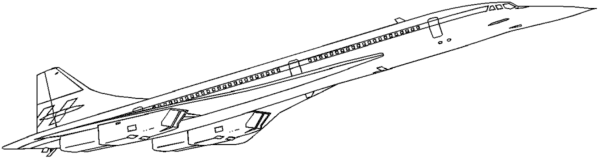 Concorde coloring page