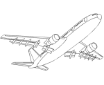 Airbus coloring pages