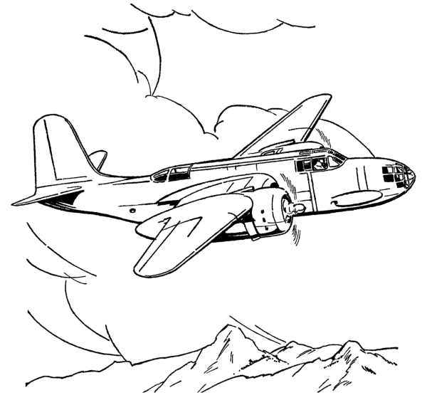 Douglas DB7A Boston coloring page