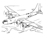 Military Bomber Aircraft Coloring Pages