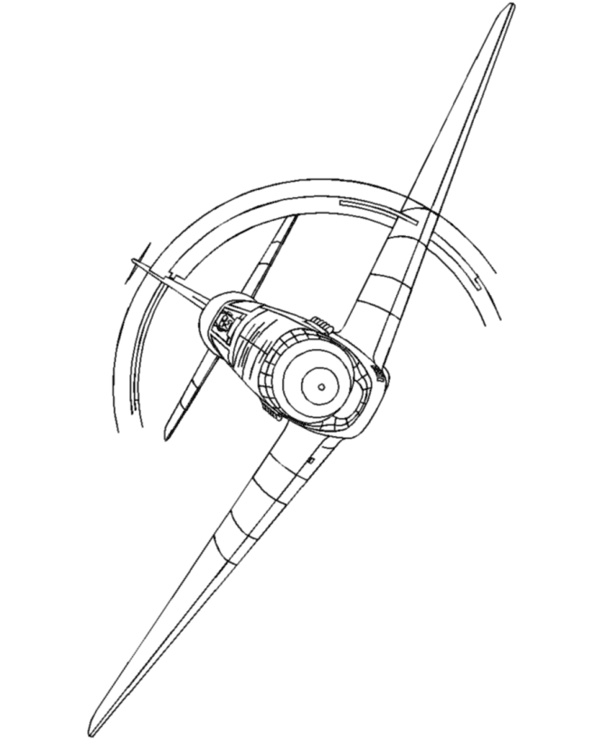 Fighter Aircraft Drawings amd Coloring Sheets P51 Mustang